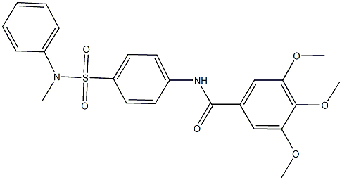 3,4,5-trimethoxy-N-{4-[(methylanilino)sulfonyl]phenyl}benzamide Struktur