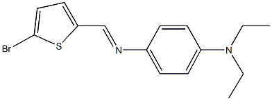 N-[(5-bromo-2-thienyl)methylene]-N-[4-(diethylamino)phenyl]amine Struktur