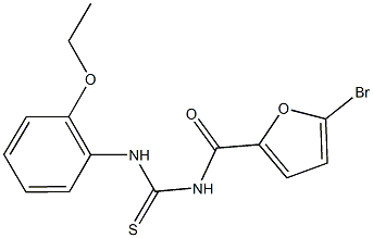 N-(5-bromo-2-furoyl)-N'-(2-ethoxyphenyl)thiourea Struktur