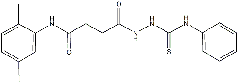 4-[2-(anilinocarbothioyl)hydrazino]-N-(2,5-dimethylphenyl)-4-oxobutanamide Struktur