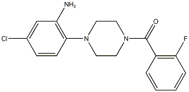 5-chloro-2-[4-(2-fluorobenzoyl)-1-piperazinyl]phenylamine Struktur