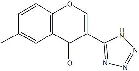 6-methyl-3-(1H-tetraazol-5-yl)-4H-chromen-4-one Struktur