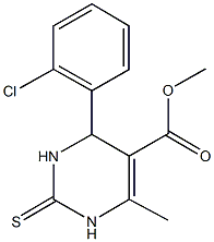 methyl 4-(2-chlorophenyl)-6-methyl-2-thioxo-1,2,3,4-tetrahydro-5-pyrimidinecarboxylate Struktur