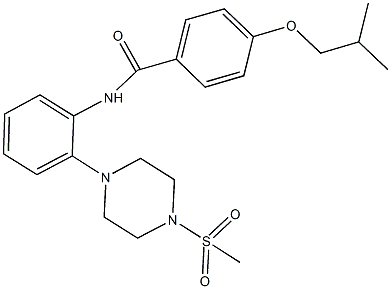 4-isobutoxy-N-{2-[4-(methylsulfonyl)-1-piperazinyl]phenyl}benzamide Struktur