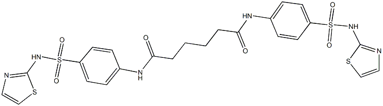 N~1~,N~6~-bis{4-[(1,3-thiazol-2-ylamino)sulfonyl]phenyl}hexanediamide Struktur