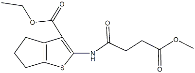 ethyl 2-{[4-(methyloxy)-4-oxobutanoyl]amino}-5,6-dihydro-4H-cyclopenta[b]thiophene-3-carboxylate Struktur