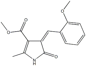 methyl 4-(2-methoxybenzylidene)-2-methyl-5-oxo-4,5-dihydro-1H-pyrrole-3-carboxylate Struktur