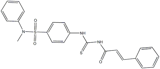 4-{[(cinnamoylamino)carbothioyl]amino}-N-methyl-N-phenylbenzenesulfonamide Struktur