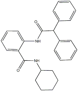 N-cyclohexyl-2-[(diphenylacetyl)amino]benzamide Struktur