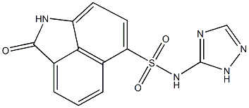 2-oxo-N-(1H-1,2,4-triazol-5-yl)-1,2-dihydrobenzo[cd]indole-6-sulfonamide Struktur