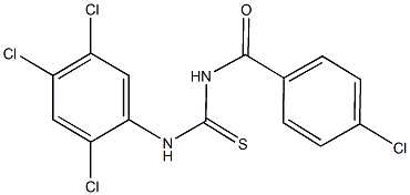 N-(4-chlorobenzoyl)-N'-(2,4,5-trichlorophenyl)thiourea Struktur