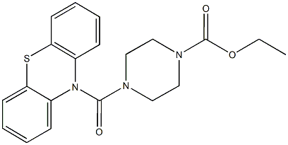 ethyl 4-(10H-phenothiazin-10-ylcarbonyl)-1-piperazinecarboxylate Struktur