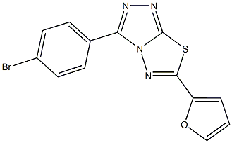 3-(4-bromophenyl)-6-(2-furyl)[1,2,4]triazolo[3,4-b][1,3,4]thiadiazole Struktur