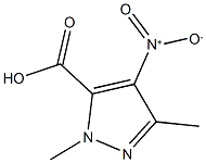 4-nitro-1,3-dimethyl-1H-pyrazole-5-carboxylic acid Struktur