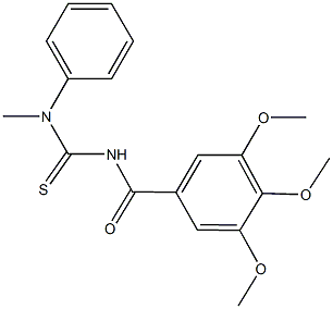 N-methyl-N-phenyl-N'-(3,4,5-trimethoxybenzoyl)thiourea Struktur