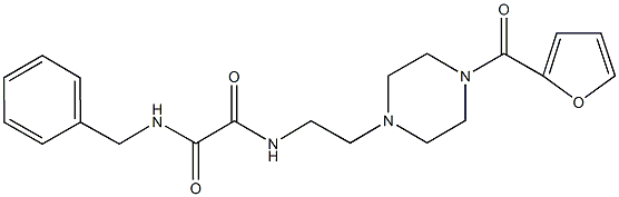 N~1~-benzyl-N~2~-{2-[4-(2-furoyl)-1-piperazinyl]ethyl}ethanediamide Struktur