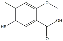 2-methoxy-4-methyl-5-sulfanylbenzoic acid Struktur