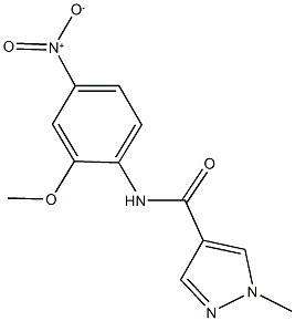 N-{4-nitro-2-methoxyphenyl}-1-methyl-1H-pyrazole-4-carboxamide Struktur