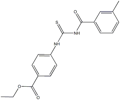 ethyl 4-({[(3-methylbenzoyl)amino]carbothioyl}amino)benzoate Struktur