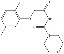 2-(2,5-dimethylphenoxy)-N-(4-morpholinylcarbothioyl)acetamide Struktur