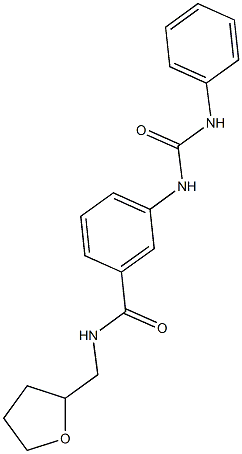 3-[(anilinocarbonyl)amino]-N-(tetrahydro-2-furanylmethyl)benzamide Struktur