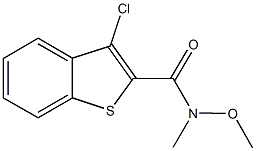 3-chloro-N-methoxy-N-methyl-1-benzothiophene-2-carboxamide Struktur