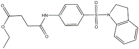 ethyl 4-[4-(2,3-dihydro-1H-indol-1-ylsulfonyl)anilino]-4-oxobutanoate Struktur