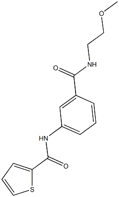 N-(3-{[(2-methoxyethyl)amino]carbonyl}phenyl)-2-thiophenecarboxamide Struktur