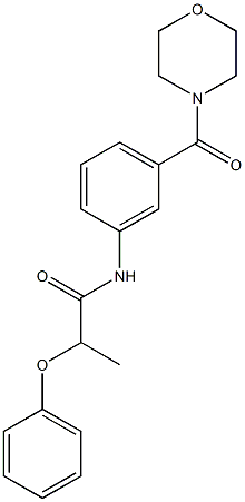 N-[3-(4-morpholinylcarbonyl)phenyl]-2-phenoxypropanamide Struktur