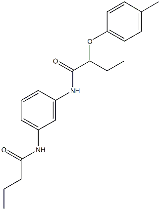 N-[3-(butyrylamino)phenyl]-2-(4-methylphenoxy)butanamide Struktur