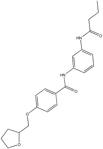 N-[3-(butyrylamino)phenyl]-4-(tetrahydro-2-furanylmethoxy)benzamide Struktur