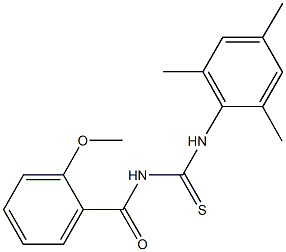 N-mesityl-N'-(2-methoxybenzoyl)thiourea Struktur