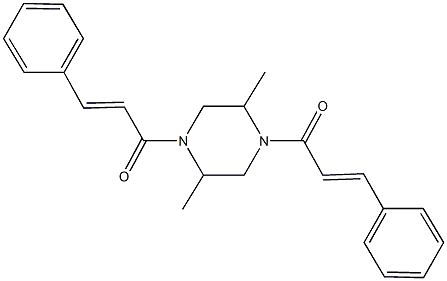 1,4-dicinnamoyl-2,5-dimethylpiperazine Struktur