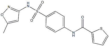 N-(4-{[(5-methylisoxazol-3-yl)amino]sulfonyl}phenyl)thiophene-2-carboxamide Struktur