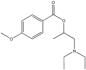 2-(diethylamino)-1-methylethyl 4-methoxybenzoate Struktur