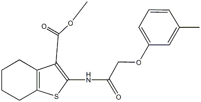 methyl 2-({[(3-methylphenyl)oxy]acetyl}amino)-4,5,6,7-tetrahydro-1-benzothiophene-3-carboxylate Struktur