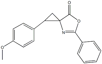 1-(4-methoxyphenyl)-5-phenyl-6-oxa-4-azaspiro[2.4]hept-4-en-7-one Struktur