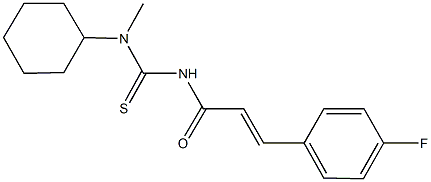 N-cyclohexyl-N'-[3-(4-fluorophenyl)acryloyl]-N-methylthiourea Struktur