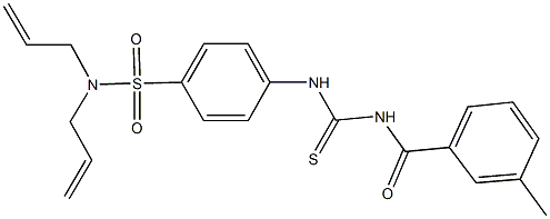 N,N-diallyl-4-({[(3-methylbenzoyl)amino]carbothioyl}amino)benzenesulfonamide Struktur