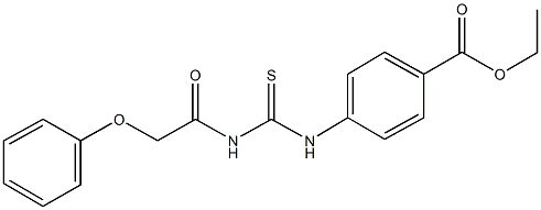 ethyl 4-({[(phenoxyacetyl)amino]carbothioyl}amino)benzoate Struktur