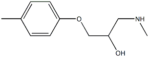 1-(methylamino)-3-(4-methylphenoxy)-2-propanol Struktur