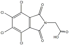 (4,5,6,7-tetrachloro-1,3-dioxo-1,3-dihydro-2H-isoindol-2-yl)acetic acid Struktur