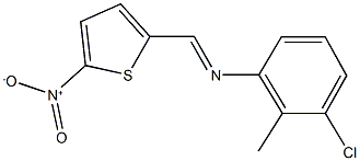 3-chloro-2-methyl-N-[(5-nitro-2-thienyl)methylene]aniline Struktur