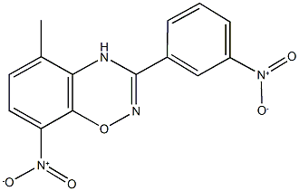 8-nitro-3-{3-nitrophenyl}-5-methyl-4H-1,2,4-benzoxadiazine Struktur