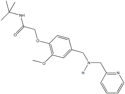 N-(tert-butyl)-2-(2-methoxy-4-{[(2-pyridinylmethyl)amino]methyl}phenoxy)acetamide Struktur