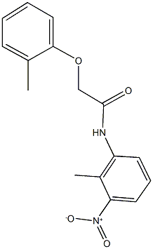 N-{3-nitro-2-methylphenyl}-2-(2-methylphenoxy)acetamide Struktur