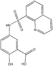 2-hydroxy-5-[(8-quinolinylsulfonyl)amino]benzoic acid Struktur