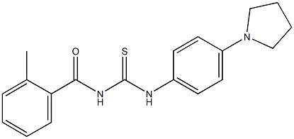 N-(2-methylbenzoyl)-N'-[4-(1-pyrrolidinyl)phenyl]thiourea Struktur