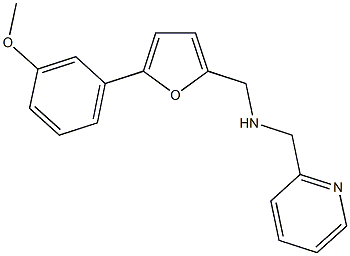 N-{[5-(3-methoxyphenyl)-2-furyl]methyl}-N-(2-pyridinylmethyl)amine Struktur