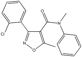 3-(2-chlorophenyl)-N,5-dimethyl-N-phenyl-4-isoxazolecarboxamide Struktur